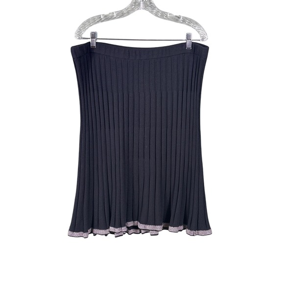 St. John Sport Jacket Skirt Outfit Set Women's XL Black Knit Wool Blend Casual - Picture 4 of 15